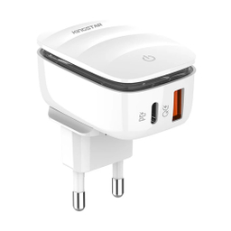 شارژر دیواری 20 وات کینگ استار مدل KW193i PD به همراه کابل لایتنینگ به USB-C