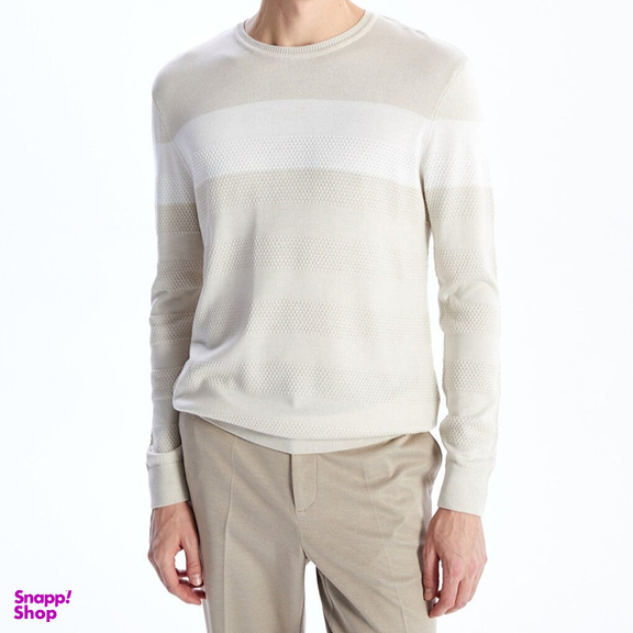 پلیور یقه گرد مردانه ال سی وایکیکی مدل اسلیم افکت