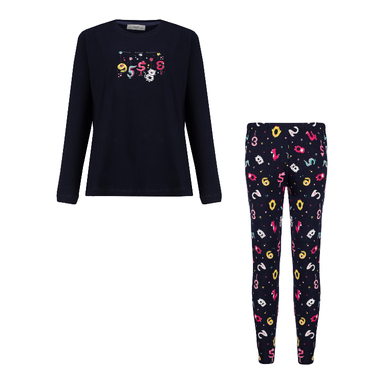 ست بلوز و شلوار راحتی زنانه کد 1041 رنگ سرمه ای