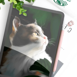 کاور قلم لمسی آهااستایل مدل PT129-2 طرح پنجه گربه مناسب اپل سری 2