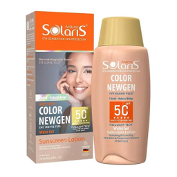 ضد آفتاب واتر ژل آردن سولاریس مدل Color Newgen SPF 50 رنگ بژ طبیعی حجم 75 میلی لیتر