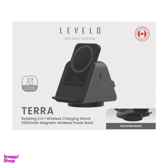 پایه و شارژر مغناطیسی 3 کاره لولو مدل Terra