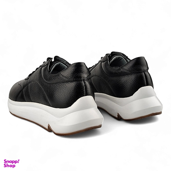 کفش کتانی زنانه چرم کاکتوس مدل WS۱۰۵۶ رنگ مشکی