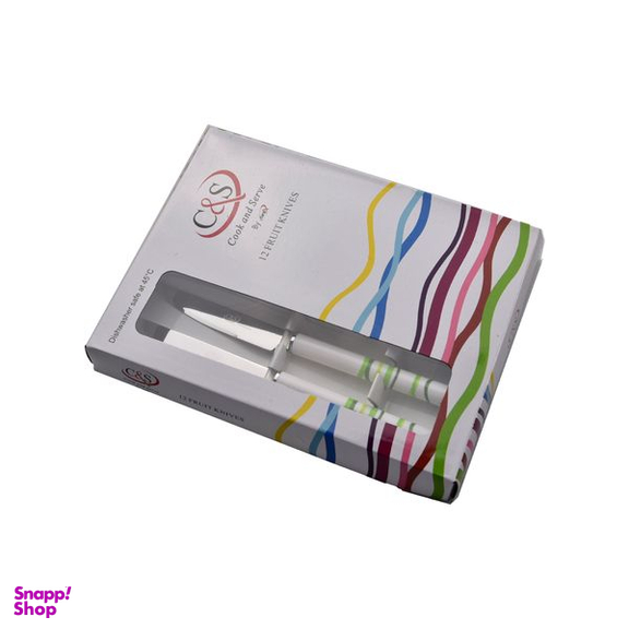 کارد میوه خوری  12 پارچه سی اند اس طرح گرد