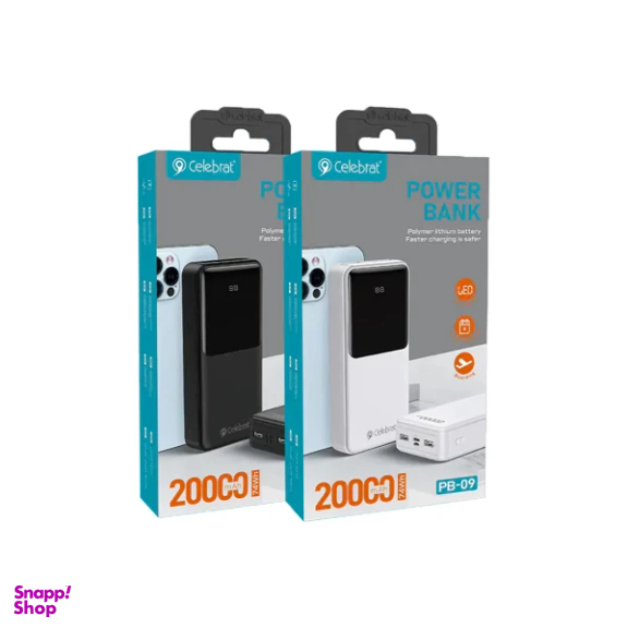 پاوربانک سلبریت مدل PB-09 ظرفیت 20000 میلی‌ آمپر ساعت