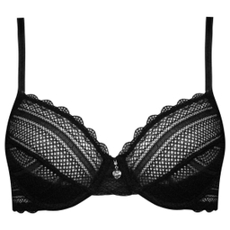 ست شورت و سوتین زنانه میسا مدل فنردار گیپوری کد 4717-6035 رنگ مشکی