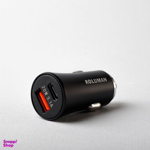 شارژر فندکی کلومن مدل KC-C03 به همراه کابل USB-C