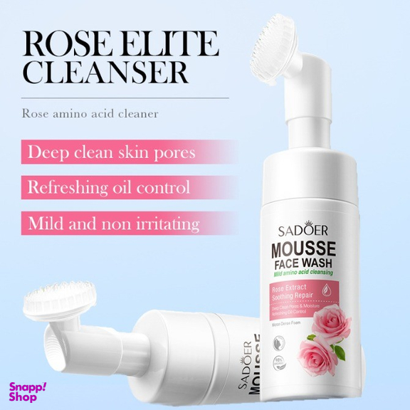 فوم شست و شو صورت سادور مدل گل رز و آمینو اسید حجم 120 میلی‌ لیتر