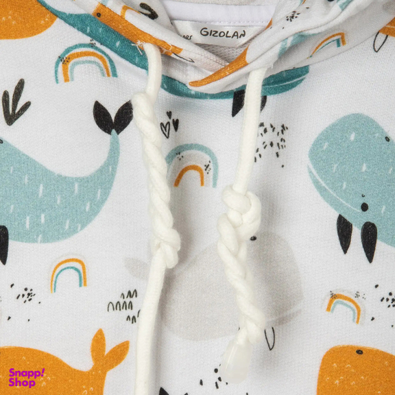 ست هودی و شلوار بچگانه گیزولان مدل نهنگ