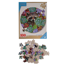 پازل دایره ای فنسی 100 قطعه طرح راکون