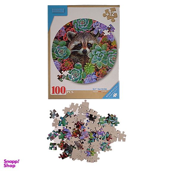 پازل دایره ای فنسی 100 قطعه طرح راکون