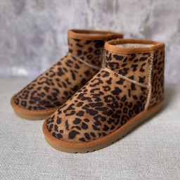 نیم بوت زنانه طرح آگ مدل پلنگی