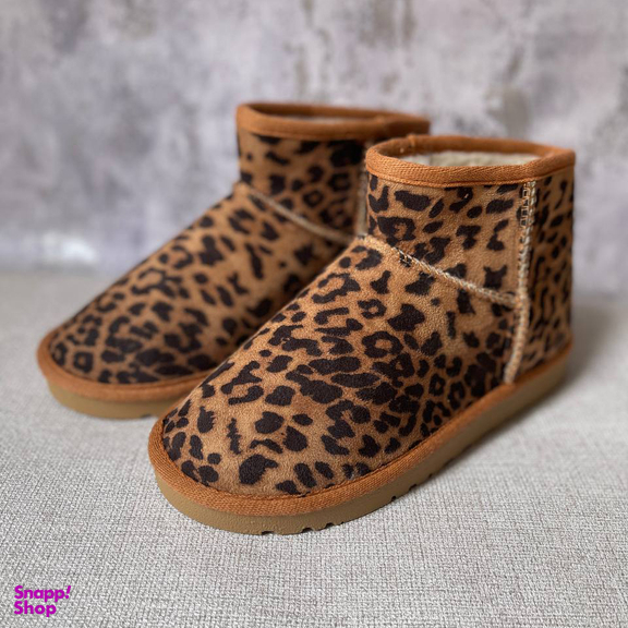 نیم بوت زنانه طرح آگ مدل پلنگی