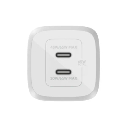 شارژر 65 وات بلکین مدل Belkin Dual USB-C GaN Wall Charger WCH013