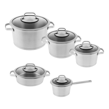 سرویس قابلمه و تابه استیل 10 پارچه برگهف مدل Manhatan کد 0005