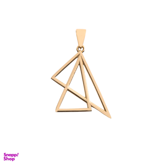 پلاک گردنبند طلا 18 عیار زنانه پانسی طرح مثلث مدل Pe522