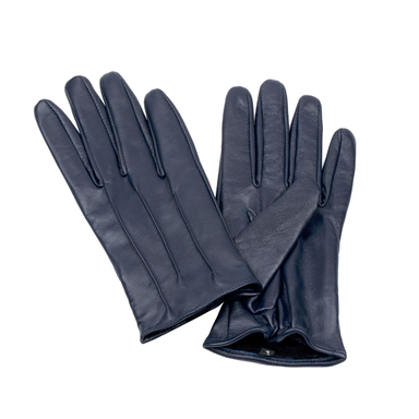 دستکش مردانه چرم کروکو مدل سه خط رنگ سرمه ای