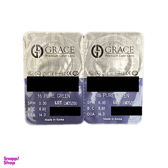 لنز رنگی گریس مدل pure Green شماره 36