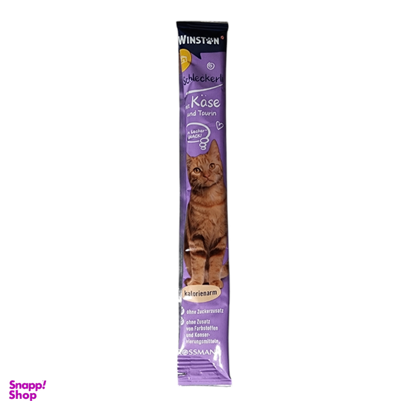 بستنی گربه وینستون طعم پنیر و تورین وزن 15 گرم