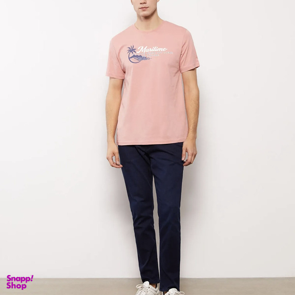 تیشرت آستین کوتاه مردانه ال سی وایکیکی مدل هاوایی پنبه ای