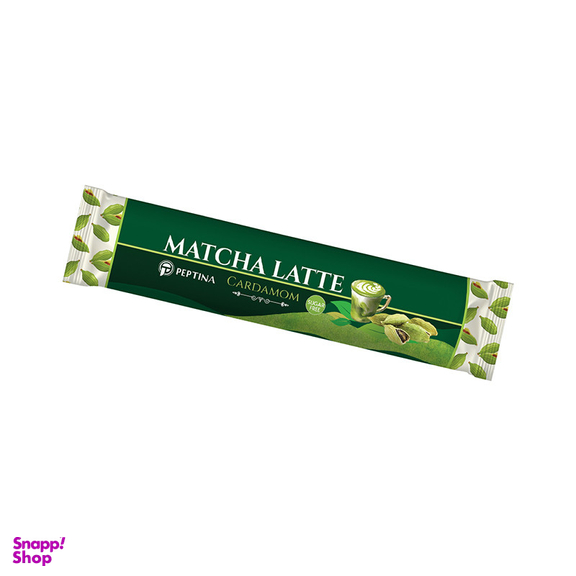 ماچا لته هل بدون شکر و شیرین شده با استویا پپتینا وزن 100 گرم بسته 10 عددی