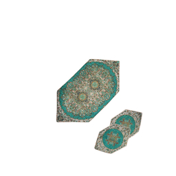 رومیزی ترمه مدل شمی کد SBZ مجموعه 5 عددی