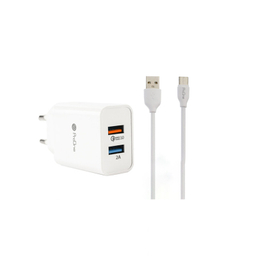 شارژر دیواری 18 وات پرووان مدل PWC520 به همراه کابل تبدیل USB-C