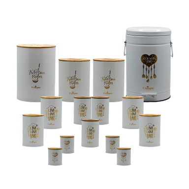 سرویس آشپزخانه 15 پارچه یونیک فانتزی مدل درب بامبو کد 8051