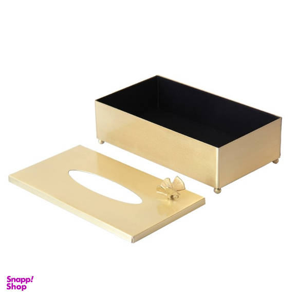 جا دستمال کاغذی سالینو مدل پروانه برنجی کد B-413