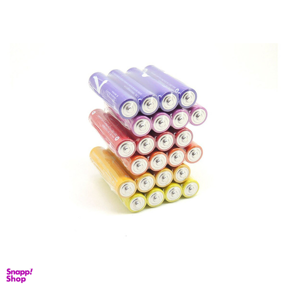 باتری نیم قلمی زد ام آی مدل ZI7 RAINBOW بسته 4 عددی