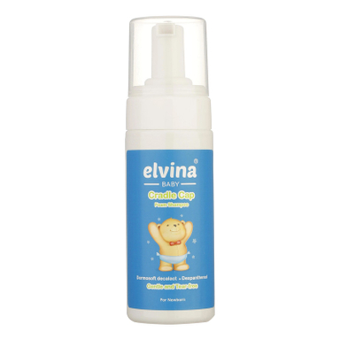 فوم شست و شوی کودک الوینا مدل پوسته های چرب سر نوزاد حجم 150 میلی لیتر