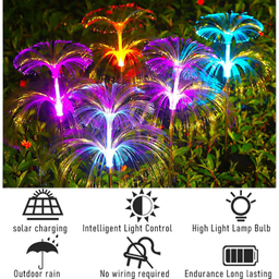 چراغ پارکی خورشیدی سولونیکس مدل قاصدک دو طبقه مجموعه 6 عددی