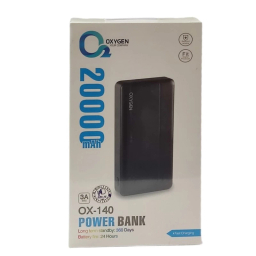 پاوربانک اکسیژن مدل OX-140 ظرفیت 20000 میلی امپر ساعت
