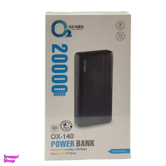 پاوربانک اکسیژن مدل OX-140 ظرفیت 20000 میلی امپر ساعت