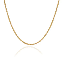 زنجیر طلا زنانه 18 عیار داریم مدل طنابی