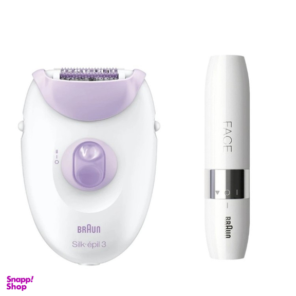 اپیلاتور براون مدل 3000 به همراه ماشین اصلاح صورت بانوان براون مدل FS1000