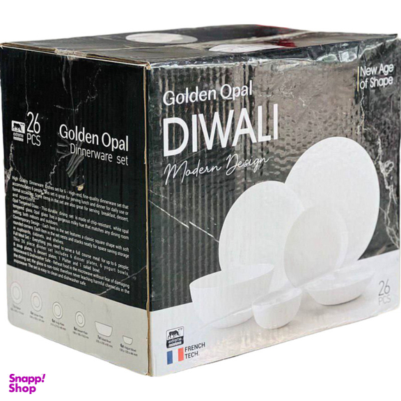 سرویس غذاخوری 26 پارچه گلدن اپال مدل گرد کد 02