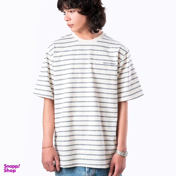 تیشرت زیگ مدل Sandero رنگ سفید طوسی