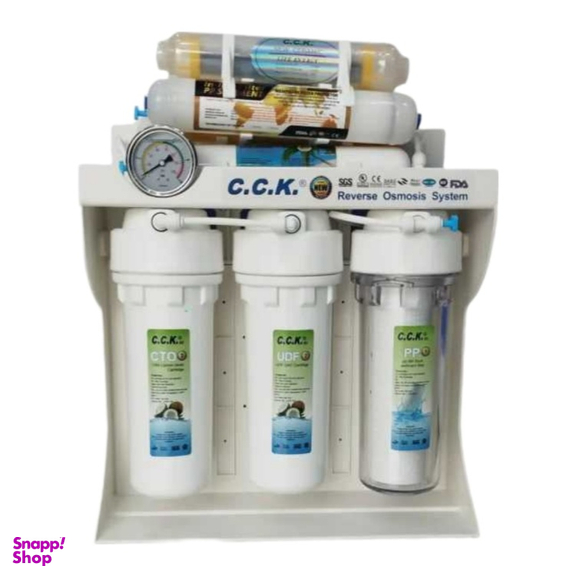 دستگاه تصفیه آب 8 مرحله ای سی سی کا مدل 8-st به همراه 3 عدد فیلتر الیافی و فیلتر کربن بلاک و فیلتر کربن پودری و ضامن ضد نشت