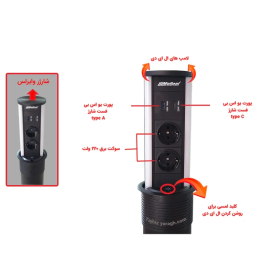 پریز توکار ملونی مدل 10066