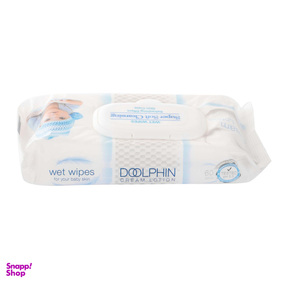 دستمال مرطوب کودک دلفین مدل Refreshing Effect مجموعه 4 عددی