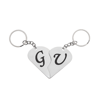 جاکلیدی گیلواره زراوشان مدل قلب دو تکه حرف G U