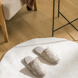 دمپایی حوله ای زنانه ال سی وایکیکی مدل سوپر شاینی استپ دار