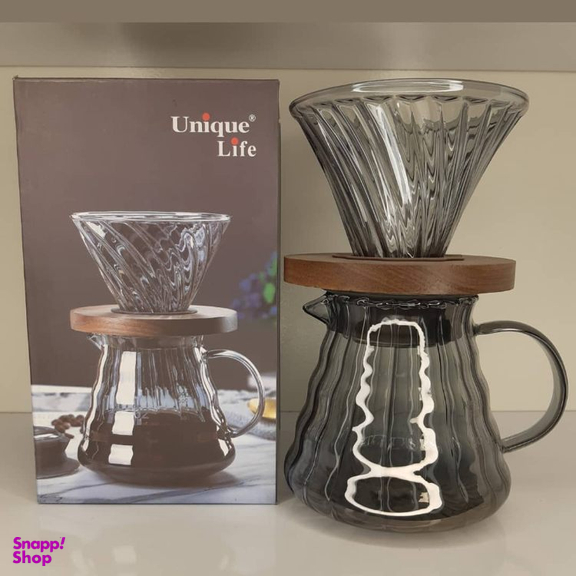 قهوه ساز یونیک لایف مدل V60 به همراه سرور