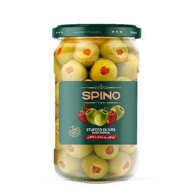 زیتون پر شده با فلفل اسپینو وزن 700 گرم