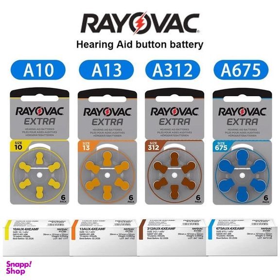 باتری سمعک ریوواک سایز 13 بسته 6 عددی