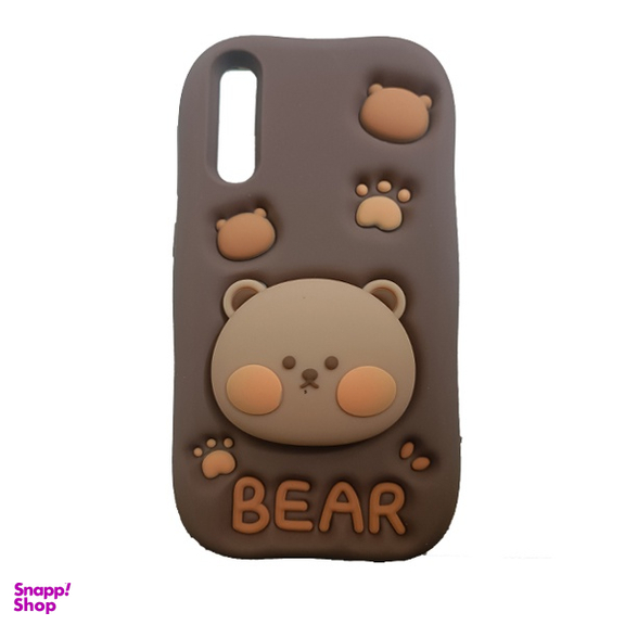 قاب گوشی موبایل سیلیکونی عروسکی مدل خرسی پاپ سوکت شو کد 124 مناسب سامسونگ Galaxy A30S/A50/A50S