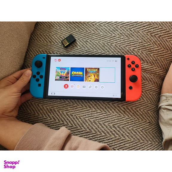 کنسول بازی هیبریدی نینتندو مدل Switch - OLED Neon Blue and Neon Red ظرفیت 64 گیگابایت