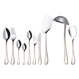 سرویس قاشق و چنگال 98 پارچه ناب استیل مدل ونیز