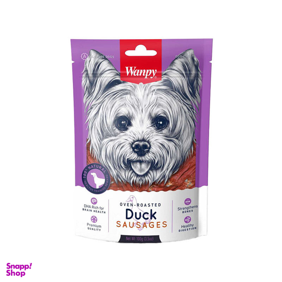 تشویقی سگ ونپی مدل Duck Sausages وزن 100 گرم